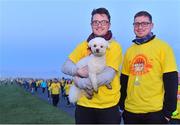 12 May 2018; Stephen O'Reilly and Gregory Twonig pictured at the annual Darkness Into Light fundraising event in Dublin’s Phoenix Park with Pieta House and Electric Ireland. They joined 200,000 people in a global movement walking over one million kilometers in a march against suicide, self-harm and the stigma associated with mental health. For more information visit www.pieta.ie #DIL2018. Photo by Harry Murphy/Sportsfile