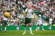 20 May 2018; James McClean of Republic of Ireland XI reacts to a missed opportunity during Scott Brown's testimonial match between Celtic and Republic of Ireland XI at Celtic Park in Glasgow, Scotland. Photo by Stephen McCarthy/Sportsfile