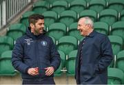 21 May 2018; Limerick manager Tommy Barrett, left, and Cork City manager John Caulfield in conversation prior to the SSE Airtricity League Premier Division match between Limerick FC and Cork City at the Market's Field in Limerick. Photo by Diarmuid Greene/Sportsfile