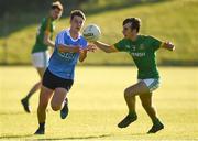23 May 2018; Conor Murray of Dublin in action against Sean Coffey of Meath during the Electric Ireland Leinster GAA Football Minor Championship Round 2 match between Meath and Dublin at Páirc Tailteann in Navan, Co Meath. Photo by Barry Cregg/Sportsfile