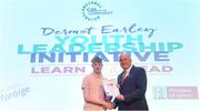 26 May 2018; Daniel Murray, Kildare, receives his certificate from Uachtarán Chumann Lúthchleas Gael John Horan during the Dermot Earley Youth Leadership Recognition Day at Croke Park in Dublin. Photo by Piaras Ó Mídheach/Sportsfile