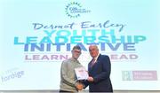 26 May 2018; Drew Costello Kildare, receives his certificate from Uachtarán Chumann Lúthchleas Gael John Horan during the Dermot Earley Youth Leadership Recognition Day at Croke Park in Dublin. Photo by Piaras Ó Mídheach/Sportsfile