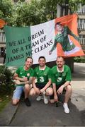 28 May 2018; Republic of Ireland supporters, from left, David Cummins, with Darragh Mylod, and Alan Moran all from Lucan, in Paris prior to the International Friendly match between France and Republic of Ireland at Stade de France in Paris, France. Photo by Stephen McCarthy/Sportsfile