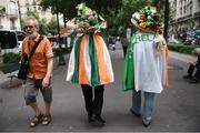 28 May 2018; Republic of Ireland supporters Frankie Murrin, from Killybegs, centre, with Bobby Cunningham, from Kilcar, right, in Paris prior to the International Friendly match between France and Republic of Ireland at Stade de France in Paris, France. Photo by Stephen McCarthy/Sportsfile