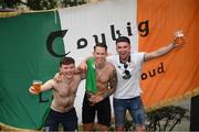 28 May 2018; Republic of Ireland supporters, from left, Ray Hyland, with jack Tuite, and Darragh Twomey in Paris prior to the International Friendly match between France and Republic of Ireland at Stade de France in Paris, France. Photo by Stephen McCarthy/Sportsfile