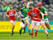 2 June 2018; Jack Cahalane of Cork in action against Michael Keane of Limerick during the Munster GAA Minor Hurling Championship Round 3 match between Cork and Limerick at Páirc Uí Chaoimh in Cork. Photo by Piaras Ó Mídheach/Sportsfile