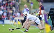 2 June 2018; Joe Canning of Galway takes a successful sideline cut during the Leinster GAA Hurling Senior Championship Round 4 match between Wexford and Galway at Innovate Wexford Park in Wexford. Photo by Ramsey Cardy/Sportsfile