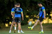 5 June 2018; Jonathan Sexton, right, with team-mates Ross Byrne, left, and Jordan Larmour, during Ireland rugby squad training at Royal Pines Resort in Queensland, Australia. Photo by Brendan Moran/Sportsfile