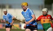 6 June 2018; Daire Gray of Dublin in action against Aaron Amond of Carlow during the Bord Gais Energy Leinster Under 21 Hurling Championship 2018 Round 2 match between Carlow and Dublin at Netwatch Cullen Park in Carlow. Photo by Matt Browne/Sportsfile