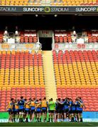 8 June 2018; The Ireland team huddle during their captain's run in Suncorp Stadium in Brisbane, Queensland, Australia. Photo by Brendan Moran/Sportsfile