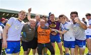 9 June 2018; Waterford players and staff, from left, Michael Kiely, goalkeeping coach Frank Ryan, selector Emmet Doherty, Mark Cummins, David Whitty, Aidan Trihy and JJ Hutchinson celebrate after the GAA Football All-Ireland Senior Championship Round 1 match between Wexford and Waterford at Innovate Wexford Park in Wexford. Photo by Matt Browne/Sportsfile