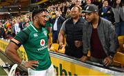 9 June 2018; Bundee Aki of Ireland with friends and family after the 2018 Mitsubishi Estate Ireland Series 1st Test match between Australia and Ireland at Suncorp Stadium, in Brisbane, Australia. Photo by Brendan Moran/Sportsfile