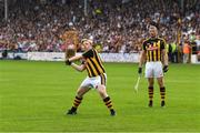 9 June 2018; A League of Their Own stars Jamie Redknapp, Freddie Flintoff and Rob Beckett were at Nowlan Park on Saturday for the ultimate penalty challenge. All three competed against each other in a half-time hurling challenge as Kilkenny faced Wexford. In preparation for the challenge, the trio were coached by Kilkenny hurling legend and fine-time All- Ireland champion, DJ Carey. This is the first time the BAFTA-winning show has come to Ireland. Viewers will be able to see the outcome of the challenge on Sky One’s A League of Their Own later this year. Pictured is Rob Beckett in action durting the event. Photo by Ray McManus/Sportsfile