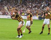 9 June 2018; A League of Their Own stars Jamie Redknapp, Freddie Flintoff and Rob Beckett were at Nowlan Park on Saturday for the ultimate penalty challenge. All three competed against each other in a half-time hurling challenge as Kilkenny faced Wexford. In preparation for the challenge, the trio were coached by Kilkenny hurling legend and fine-time All- Ireland champion, DJ Carey. This is the first time the BAFTA-winning show has come to Ireland. Viewers will be able to see the outcome of the challenge on Sky One’s A League of Their Own later this year. Pictured is Jamie Redknapp in action durting the event. Photo by Ray McManus/Sportsfile