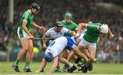 10 June 2018; Players from both teams tussle for possession including Austin Gleeson of Waterford and Kyle Hayes of Limerick during the Munster GAA Hurling Senior Championship Round 4 match between Limerick and Waterford at the Gaelic Grounds in Limerick. Photo by Ramsey Cardy/Sportsfile