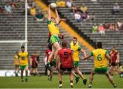 10 June 2018; Hugh McFadden of Donegal  in action against Peter Turley of Down during the Ulster GAA Football Senior Championship Semi-Final match between Donegal and Down at St Tiernach's Park in Clones, Monaghan. Photo by Oliver McVeigh/Sportsfile