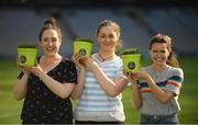 10 June 2018; Volunteers from the GAA Museum and the Croke Park Community team taking up sections of the Croke Park pitch following the Leinster GAA Football Championship Semi-Finals on Sunday 10th June. These unique potted pieces of Croke Park are now on sale for €10 in the GAA Museum gift shop for a limited period. All profits from the sale of these pots will go to the Official GAA Charities for 2018 – Mayo Roscommon Hospice Foundation, Cavan Monaghan Palliative Care, Kerry Hospice Foundation, Jack and Jill Children’s Foundation and Concern. Pictured are from left, Niamh Toolan and Lauren Burke, both from Glasnevin, with Gemma Sexton, from Castleknock. Croke Park, Dublin. Photo by Piaras Ó Mídheach/Sportsfile