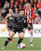 15 June 2018; Patrick Hoban of Dundalk in action against Rory Hale of Derry City during the SSE Airtricity League Premier Division match between Derry City and Dundalk at the Brandywell Stadium in Derry. Photo by Oliver McVeigh/Sportsfile