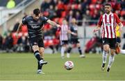 15 June 2018; Patrick Hoban of Dundalk with an attempt on goal during the SSE Airtricity League Premier Division match between Derry City and Dundalk at the Brandywell Stadium, Derry. Photo by Oliver McVeigh/Sportsfile