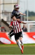 15 June 2018; Seán Hoare of Dundalk in action against Ben Doherty of Derry City during the SSE Airtricity League Premier Division match between Derry City and Dundalk at the Brandywell Stadium, Derry. Photo by Oliver McVeigh/Sportsfile