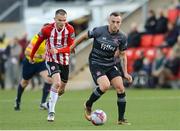 15 June 2018; Dylan Connolly of Dundalk in action against Rory Hale of Derry City during the SSE Airtricity League Premier Division match between Derry City and Dundalk at the Brandywell Stadium IN Derry. Photo by Oliver McVeigh/Sportsfile