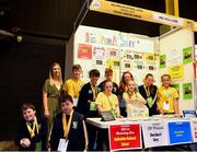 18 June 2018; Students from Ballykillen National School from Muinbeg, Carlow with their teacher Christine Dowling at the 'Once Upon a Story' stand during the JEP National Showcase Day in the RDS Simmonscourt, Ballsbridge, Dublin. Photo by Eóin Noonan/Sportsfile