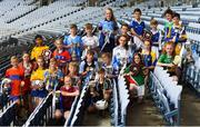 20 June 2018; The winning Hurling and Camogie captains from the recent Allianz Cumann na mBunscol Áth Cliath finals pictured at Croke Park in Dublin. Photo by David Fitzgerald/Sportsfile