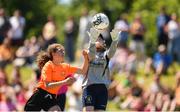 24 June 2018; Hannah Cronin of Midlands in action against Aine Rohan of Kilkenny during the U14 Gaynor Cup Final match between Kilkenny League and Midlands League on Day 2 of the Fota Island Resort Gaynor Tournament at the University of Limerick in Limerick. Photo by Eóin Noonan/Sportsfile