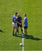 24 June 2018; Dublin captain Jonny Cooper and Laois captain John O'Loughlin shake hands ahead of the Leinster GAA Football Senior Championship Final match between Dublin and Laois at Croke Park in Dublin. Photo by Daire Brennan/Sportsfile