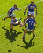 24 June 2018; Dean Rock of Dublin in action against Laois players, left to right, Gareth Dillon, Mark Timmons and Ross Munnelly during the Leinster GAA Football Senior Championship Final match between Dublin and Laois at Croke Park in Dublin. Photo by Daire Brennan/Sportsfile