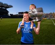 24 June 2018; Darren Daly of Dublin and his son Odhrán, age 2, following the Leinster GAA Football Senior Championship Final match between Dublin and Laois at Croke Park in Dublin. Photo by Stephen McCarthy/Sportsfile