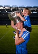 24 June 2018; Darren Daly of Dublin and his son Odhrán, age 2, following the Leinster GAA Football Senior Championship Final match between Dublin and Laois at Croke Park in Dublin. Photo by Stephen McCarthy/Sportsfile