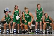 1 July 2018; Ireland players, from left, Stephanie O'Shea, Danielle O'Leary, Hannah Thornton, Sorcha Tiernan and Casey Grace watch a tense final moments of the FIBA 2018 Women's European Championships for Small Nations Classification 5-6 match between Cyprus and Ireland at Mardyke Arena, Cork, Ireland. Photo by Brendan Moran/Sportsfile
