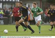 19 August 2003; Mark Viduka of Australia, in action against Matt Holland of Republic of Ireland during an International Friendly between Republic of Ireland and Australia at Lansdowne Road, Dublin. Photo by Damien Eagers/Sportsfile