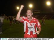 21 August 2003; Gareth Gorman of Sligo Rovers celebrates after his side's victory over Shelbourne in the FAI Carlsberg Cup Third Round replay between Shelbourne and Sligo Rovers at Tolka Park in Dublin. Photo by David Maher/Sportsfile