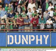 19 August 2003; A billboard advertising Eamonn Dunphy's new television programme during an International Friendly between Republic of Ireland and Australia at Lansdowne Road, Dublin. Photo by Damien Eagers/Sportsfile