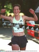 16 August 2003; Catherina McKiernan wins the Ladies Section of the Adidas Frank Duffy Memorial 10 mile Road Race at Phoenix Park, Dublin. Photo by Ronnie McGarry / SPORTSFILE