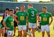 7 July 2018; Westmeath players Plunkett Maxwell, Darragh Clinton, Tommy Doyle, and Brendan Doyle after the GAA Hurling All-Ireland Senior Championship Preliminary Quarter-Final match between Westmeath and Wexford at TEG Cusack Park in Mullingar, Co. Westmeath. Photo by Diarmuid Greene/Sportsfile