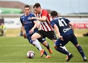 12 July 2018; Conor McDermott of Derry City in action against Uros Nikolic of Dinamo Minsk during the UEFA Europa League 1st Qualifying Round First Leg match between Derry City and Dinamo Minsk at Brandywell Stadium in Derry. Photo by Oliver McVeigh/Sportsfile