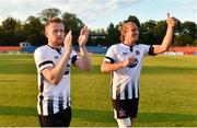 12 July 2018; Sean Hoare and John Mountney of Dundalk after the UEFA Europa League 1st Qualifying Round First Leg match between Levadia Tallinn and Dundalk at Kadriorg Stadium in Tallinn, Estonia. Photo by Matt Browne/Sportsfile