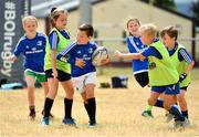 17 July 2018; Luke Denton, age 9, from, Tullow, Co Carlow, in action during the Bank of Ireland Leinster Rugby Summer Camp at Tullow RFC, in Roscat, Tullow, Co. Carlow. Photo by Seb Daly/Sportsfile