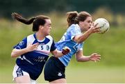 21 July 2018; Noelle Healy of Dublin in action against Sinead Greene of Cavan during the TG4 All-Ireland Senior Championship Group 4 Round 2 match between Cavan and Dublin at Lannleire GFC in Dunleer, Co. Louth. Photo by Oliver McVeigh/Sportsfile