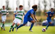 22 July 2018; Bastien Hénry of Waterford in action against Dylan Watts of Shamrock Rovers during the SSE Airtricity League Premier Division match between Waterford and Shamrock Rovers at the RSC in Waterford. Photo by Stephen McCarthy/Sportsfile