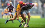 28 July 2018; John Conlon of Clare in action against Aidan Harte of Galway during the GAA Hurling All-Ireland Senior Championship semi-final match between Galway and Clare at Croke Park in Dublin. Photo by David Fitzgerald/Sportsfile