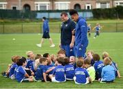 1 August 2018; Leinster rugby players Jack McGrath, behind, and Joe Tomane during the Bank of Ireland Leinster Rugby Summer Camp at Energia Park in Donnybrook, Dublin. Photo by Piaras Ó Mídheach/Sportsfile