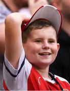 1 August 2018; An Arsenal supporter during the International Champions Cup match between Arsenal and Chelsea at the Aviva Stadium in Dublin. Photo by Ramsey Cardy/Sportsfile