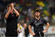 2 August 2018; Patrick Hoban, right, and Dundalk manager Stephen Kenny following the UEFA Europa League Second Qualifying Round 2nd Leg match between AEK Larnaca and Dundalk at the AEK Arena in Larnaca, Cyprus. Photo by Stephen McCarthy/Sportsfile