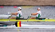 4 August 2018; Paul O'Donovan, left, and Gary O'Donovan of Ireland on their way to winning the Lightweight Men's Double Sculls semi-final A/B 2 during day three of the 2018 European Championships at Strathclyde Country Park in Glasgow, Scotland. Photo by David Fitzgerald/Sportsfile