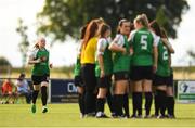 4 August 2018; Peamount United captain Amber Barrett joins the huddle ahead of the Continental Tyres Women's National League match between Peamount United and UCD Waves at Greenogue in Newcastle, Dublin. Photo by Eóin Noonan/Sportsfile