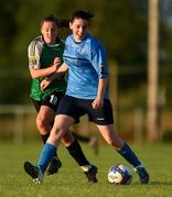 4 August 2018; Sinead Gaynor of UCD Waves in action against Eleanor Ryan Doyle of Peamount United during the Continental Tyres Women's National League match between Peamount United and UCD Waves at Greenogue in Newcastle, Dublin. Photo by Eóin Noonan/Sportsfile